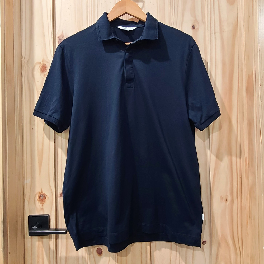Autograph M&S Supima Cotton Short Sleeve Polo Shirt Dark Navy Mens XL Comfort